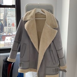 Suede fur jacket